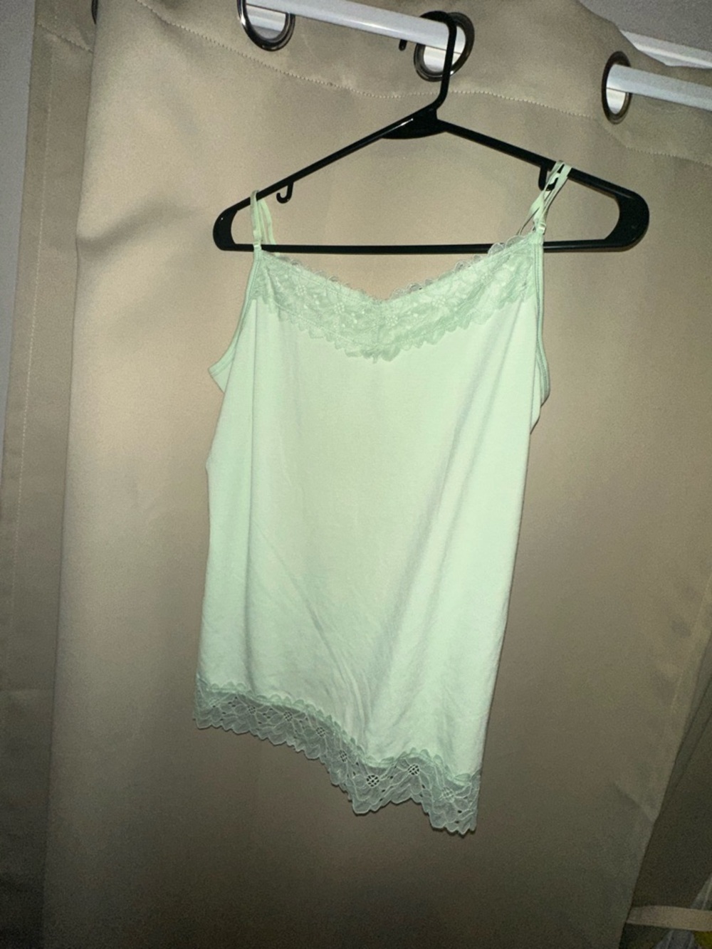 VTG Y2K Cato light green lace detail camisole tank top women’s size xl